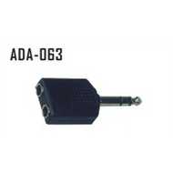Переходник с 2 X стерео джек мама 6.3 мм -> стерео джек папа 6.3 мм STANDS & CABLES ADA063