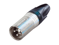 Разъем на кабель NEUTRIK NC3MXX XLR MALE, металл, хром