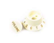 Ручка потенциометра Fender S-1 Switch 0059267049, Fender style, дюймовая, громкость, двойная, пергамент