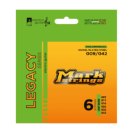 Струны для 6-струнной электрогитары, никель, Markbass Legacy Series DV6LGNP09042EL - (9-42)