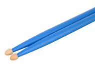 Палочки барабанные HUN 10104008 Colored Series Bluefire 7A BLUE, орех гикори, деревянный наконечник
