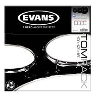 Набор пластика для том барабана (10", 12", 16"), Evans ETP-ONX2-R Onyx Coated Rock 