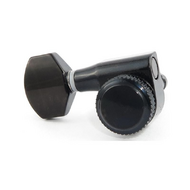 Колок одиночный, локовый HC Tuner LC221-D07 21:1, BLACK, черный, правый 